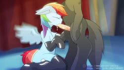 animated blowjob deepthroat fellatio female male my_little_pony oral oze rainbow_dash_(mlp) straight_hair tagme video