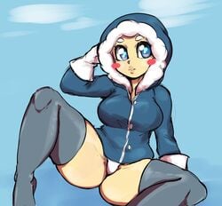 1girls big_breasts blush breasts female female_only hips ice_man large_breasts mega_man mega_man(classic) rule_63 solo solo_female thick thick_thighs thighhighs thighs wide_hips ylwkirby