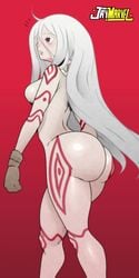 1girls albino arched_back ass background big_ass bodysuit breasts bubble_ass bubble_butt busty dat_ass deadman_wonderland female female_only gloves hips huge_ass jay-marvel large_ass light-skinned_female light_skin long_hair pale-skinned_female pale_skin red_background red_eyes shiro_(deadman_wonderland) sideboob simple_background solo thick_ass thick_legs thick_thighs voluptuous watermark white_body white_hair white_skin wide_hips