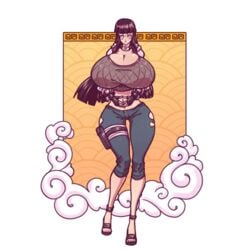 1girls 2020 alternate_body_type alternate_breast_size breasts breasts_bigger_than_head cleavage cleavage_cutout color female female_only fingerless_gloves front_view full_body hourglass_figure hyper hyper_breasts hyuuga_hinata jeans long_hair midriff n647 naruto naruto_(series) naruto_shippuden satchel shounen_jump slim_waist solo solo_female thigh_gap thigh_strap thin_waist tight_jeans top_heavy torn_jeans voluptuous wide_hips