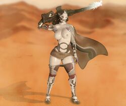 1girls 3d ada-1 breasts destiny_(game) destiny_2 exo female gun large_breasts mrlolzies101 ranged_weapon sniper sniper_rifle tagme topless topless_female weapon