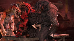 2boys 2girls 3d after_masturbation alien big_balls big_butt bodysuit cumshot female female_human female_on_top female_spartan_(halo) halo_(series) halo_reach human interspecies kig-yar male male_penetrating male_sangheili_(halo) power_armor reresfm sangheili spartan_(halo) straight thick_penis vaginal_penetration vaginal_sex veiny_penis