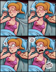 1boy 1girls adult_swim areolae breasts breasts_out brother_and_sister comic enf-lover erect_nipples facial freckles glans incest male medium_breasts morty_smith netflix nipple_bulge nipples older_sister one_breast_out penis ponytail red_hair rick_and_morty sleep_molestation sleeping summer_smith uncensored unwanted_cumshot unwanted_facial younger_brother