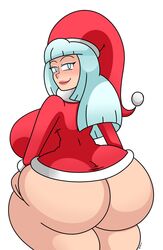 ass ass_focus big_ass big_breasts blue_eyes blue_hair breasts bubble_ass bubble_butt christmas curvy daisy-pink71 enormous_ass eyeshadow female gigantic_ass gigantic_breasts hands_on_hips hourglass_figure huge_ass huge_breasts large_ass large_breasts lipstick makeup teasing thick thick_ass thick_thighs thin wide_hips