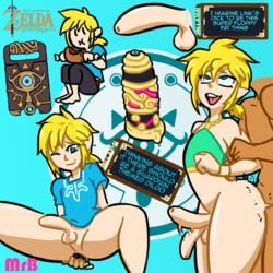 2boys ahe_gao anal anal_insertion anal_masturbation anal_sex blonde_hair blue_eyes bodyguard_position bottomless breath_of_the_wild bubble_ass bubble_butt butt_crack eating elf english_text femboy foreskin fucked_silly gay gerudo_link gerudo_outfit gerudo_set_(zelda) huge_ass human human_only hylian improvised_dildo improvised_sex_toy link link_(breath_of_the_wild) long_hair male male/male male_on_male male_only mrbooshmaster penetration penis tagme the_legend_of_zelda uncircumcised yaoi