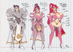 armor bikini_armor bimbo bimbofication bimbophi breast_expansion dungeons_and_dragons english_text female_only high_heel_boots high_heels huge_breasts onomatopoeia pink_hair ponytail tagme thick_thighs thin_waist thong transformation wide_hips wobble wobbling_breasts