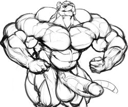 1boy 2020 abs anthro balls biceps big_muscles big_penis black_and_white ear_piercing erection flexing genitals hair hi_res huge_muscles humanoid_genitalia humanoid_penis hyper hyper_muscles male male_only mammal monochrome murid murine muscular muscular_anthro muscular_male navel nipple_piercing nipples nude oldshep pecs penis piercing quads rat rodent simple_background sketch solo standing thick_thighs timothy_"brofessor"_fessenden vein white_background