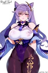 ai_assisted ai_generated blush female female_only genshin_impact highleg hoyoverse huge_ass huge_breasts keqing_(genshin_impact) leotard pantyhose patreon_url patreon_username print_tax5 purple_hair sexy sole_female twitter_username