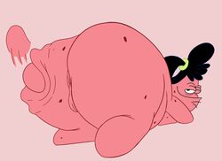 anthro anus ass asterozoan black_hair bob-jiggles breasts butt_slap echinoderm female hair half-closed_eyes hi_res looking_at_viewer looking_back looking_back_at_viewer marine narrowed_eyes navel nickelodeon non-mammal_breasts on_hands_and_knees one_eye_closed pink_body pinup pinup_pose ponytail pose sam_star scrunchie slap slapping_butt smile smirk smooth_skin solo spanking spongebob_squarepants spots starfish wink winking_at_viewer