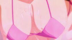 animated bathroom big_breasts bikini bouncing_breasts long_breasts rakudai_kishi_no_cavalry stella_vermillion sweat