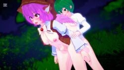 3d ahe_gao animated capcut cum cum_in_pussy doggy_style eyes_rolling_back futa_on_female futanari intersex longer_than_30_seconds mightyniku moaning mystia_lorelei sound standing_sex tagme touhou video wriggle_nightbug