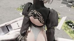 1boy 1girls 3d 720p animated ass ass_cheeks bob_cut clothed_sex feathers female hetero ho229_type-b holding_arms leotard leotard_aside mechanical_arm nier:_automata no_sound penis pov renderingbutts sex short_hair shorter_than_10_seconds shorter_than_30_seconds tagme video white_hair yorha_2b yorha_9s