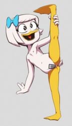 anal_only anatid anseriform anthro anus ass avian bird child cub d-rock disney drockdraw duck ducktales ducktales_(2017) female flat_chested nude presenting presenting_hindquarters pussy_tape raised_leg solo tape webby_vanderquack young