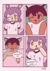 clothed_female clothed_female_nude_female clothed_sex comic cross cunnilingus female_only furry furry_only kissing praise praise_kink sucking_nipple whispering wholesome wholesome_sex yuri