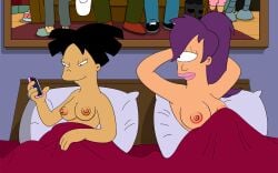 amy_wong asian_female cyclops futurama lesbians_naked mutant nude_edit nude_filter topless_female turanga_leela yuri
