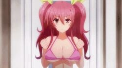 angry animated big_breasts bouncing_breasts cute pigtails rakudai_kishi_no_cavalry red_eyes red_hair stella_vermillion