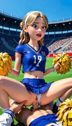 ai_generated anal_sex anal_sex blonde_hair blue_clothing braces cheerleader cowgirl_position crying crying_with_eyes_open cum cum_in_ass day group group_sex hair original_character pixar_style public public_nudity public_sex riding schoolgirl student student_susie tears terror139