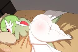 1girls ass big_ass big_butt female female_only gardevoir laying_down laying_on_bed laying_on_stomach nintendo on_bed pokemon tagme zaviel