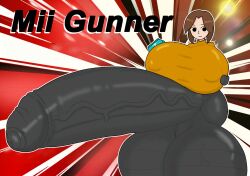 1futa absurd_res arm_cannon balls balls_bigger_than_head balls_bigger_than_torso big_ass big_balls big_breasts big_penis black_pants breasts breasts_bigger_than_head brown_hair clothed colored english_text foreskin fully_clothed futa_only futanari holding_breast huge_ass huge_balls huge_breasts huge_cock hyper_balls hyper_breasts hyper_penis large_balls large_breasts large_penis light-skinned_futanari light_skin looking_at_viewer mii mii_gunner mii_gunner_(smash_4) mob_face nintendo nipple_bulge no_sex noto858 orange_shirt pants penis_bigger_than_body practically_nude red_background shaded shirt standing stretched_clothing stretched_shirt super_smash_bros. super_smash_bros._for_nintendo_3ds_and_wii_u text urethra useless_clothing veiny veiny_penis victory_screen visible_through_clothes white_outline