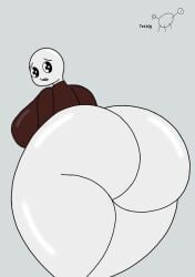 ass ass_focus bald big_ass big_breasts breasts bubble bubble_butt clerk(lobotomy_corporation) clothed clothing lobotomy_corporation oomyloops project_moon