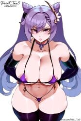 ai_assisted ai_generated bikini female female_only genshin_impact gloves hoyoverse huge_ass huge_breasts keqing_(genshin_impact) patreon_url patreon_username print_tax5 purple_hair sexy sole_female thighhigh_boots twitter_username