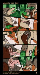 69_position anatomically_correct anatomically_correct_genitalia anatomically_correct_pussy anus aspen_(muskydusky) blush bodily_fluids canid canine canis clitoris comic coyote cunnilingus duo female female/female feral fox genital_fluids genitals hi_res licking looking_pleasured mammal muskydusky oral paws pussy pussy_juice rowan_(muskydusky) sex spread_pussy spreading tongue tongue_out vaginal_penetration yuri