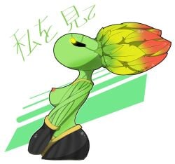 boom_bloom_(skylanders) breasts female female_only green_skin plant_girl skylanders tagme topless topless_female yellow_eyes