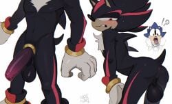 :0 absurd_res anus balls black_body black_fur black_tail blush duo erection eulipotyphlan fingers fur genitals glans hedgehog hi_res humanoid_genitalia humanoid_penis looking_back male mammal meatshaq multicolored_body multicolored_fur penis pog rear_view red_eyes sega shadow_the_hedgehog short_tail sonic_(series) sonic_the_hedgehog sonic_the_hedgehog_(series) tail teeth white_body white_fur