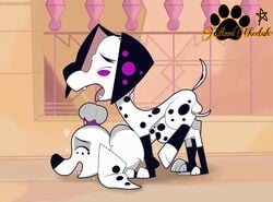 101_dalmatian_street 101_dalmatians all_fours animal_genitalia animal_penis balls bodily_fluids brother brother_and_sister camilla_(101_dalmatians) canid canine canine_penis canis cum cum_inside dalmatian danny_(101_dalmatians) disney doggy_style dolly_(101_dalmatians) domestic_dog duo dylan_(101_dalmatians) female feral from_behind_position genital_fluids genitals hi_res incest knot male mammal penis sex sibling sister straight ukamcheetah young