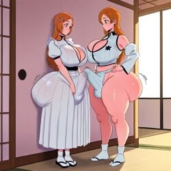 2futas ai_generated ass ass big_ass big_breasts big_butt bleach breasts erection erection_under_clothes erection_under_loincloth fundoshi fundoshi_futanari fundoshilover101 futanari happi_(clothing) huge_ass huge_breasts huge_butt inoue_orihime loincloth sarashi tabi_socks