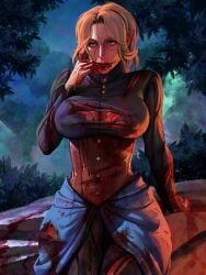 ass azuma_yasuo azumaarts big_ass big_breasts breasts castlevania castlevania_(netflix) female_only huge_breasts large_ass large_breasts solo_female tera_(castlevania) thick_thighs vampire vampire_girl wide_hips