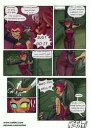 ass busty cat_ears cat_tail catra comic english_text feline fright_zone nsfani scorpia_(she-ra) she-ra_and_the_princesses_of_power tagme tail tail_grab