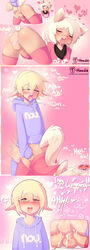 2boys :3 anal anal_sex artist_signature balls_deep blush bottomless cat_ears catboy cum cum_in_ass cum_inside cute elf elf_ears femboy femboy_on_femboy gay girly heart-shaped_pupils hoodie hoodie_(artist) male_only max_(hoodie) moaning monochrome_background original pink_background pointy_ears thighhighs trap trap_on_trap twitter_username yaoi