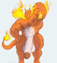 2019 abs anthro balls big_balls big_muscles big_penis brown_nipples charizard colored_sketch crocobu erection genitals hand_behind_head hand_on_hip hi_res huge_balls huge_cock huge_muscles humanoid_genitalia humanoid_penis hyper hyper_genitalia hyper_penis looking_at_viewer male muscular muscular_anthro muscular_arms muscular_legs muscular_male nintendo nipples orange_body penis pokémon_(species) pokemon pokemon_(species) portrait red_sclera scalie simple_background solo standing three-quarter_portrait video_games white_background yellow_eyes