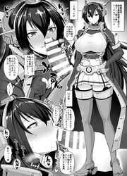 breasts fellatio female kantai_collection kumakichi_(cost-lost) large_breasts nagato_(kantai_collection) oral