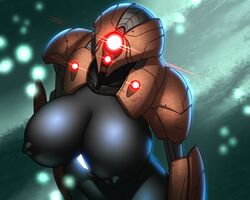 1girls areolae big_breasts black_body breasts breasts_bigger_than_head curvy_female destiny_(game) female female_only gary-q large_breasts looking_at_viewer minotaur_(destiny) nipples solo solo_female tagme vex_(destiny)