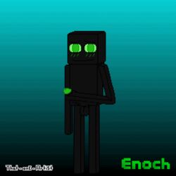 balls blush digital_media_(artwork) enderman english_text enoch_(that-one-artist) erection genitals glans gradient_background green_eyes green_glans humanoid male masturbation minecraft nervous nervous_smile not_furry penis pixel_art shaded simple_background simple_eyes simple_shading solo text that-one-artist video_games