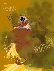 arc_system_works belly big_belly blazblue cat cat_ears catgirl ch3rryglutt0ny dark-skinned_female dark_skin farmer farmgirl fat fat_female fecharis female female_only hoodie hyper hyper_feces hyper_scat intentional_soiling kaka_(blazblue) mask masked masked_female messing obese obese_female panty_poop panty_pooping peeing peeing_self pissing red_eyes scat sharp_teeth slob soiling taokaka