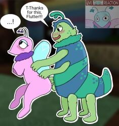 3_fingers 4_arms 4_legs anal anal_penetration antennae_(anatomy) anthro armless arthropod balls being_watched blue_eyelids blue_wings blurred_background blush blush_lines blushcrunch_studio breasts brother_(lore) brother_and_sister_(lore) butt butterfly caterpillar cheek_tuft dandy's_world digital_drawing_(artwork) digital_media_(artwork) duo english_text expressionless eyelashes eyeliner facial_tuft female female_penetrated fingers flutter_(dandy's_world) flyte_(dandy's_world) fur genitals green_body green_fur happy happy_sex head_tuft heart_antennae heart_eyes heart_pupils heart_symbol hi_res hip_grab holding_another holding_hips holding_partner incest insect interspecies larger_male larva lepidopteran live_tucker_reaction looking_at_another looking_pleasured looking_up makeup male male/female meme meme_face mouthless multi_arm multi_limb neck_tuft nipples nude nude_anthro nude_female open_mouth overweight overweight_male penetration penis pink_body pink_nipples purple_body purple_fur roblox sex shadow sibling_(lore) sister_(lore) size_difference skinny_female slightly_chubby slightly_chubby_anthro slightly_chubby_male smaller_female soul_devouring_eyes soulless_eyes squirm_(dandy's_world) standing standing_sex tailsfoxy text thick_thighs thousand_yard_stare toony trauma traumatized tuft vein veiny_penis wide_eyed wide_hips wings