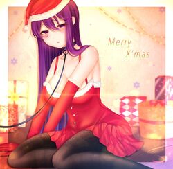 yuri (doki doki literature club) from christmas