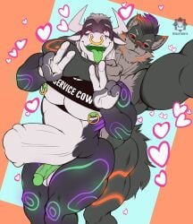 2026 5_fingers abdominal_bulge abstract_background absurd_res ahegao anal anal_penetration animal_genitalia animal_penis anthro anthro_on_anthro anthro_penetrated anthro_penetrating anthro_penetrating_anthro artist_name asmodegan balls biped black_body black_harness black_sclera bovid bovine bulge canid canine cattle circumcised colored detailed_bulge digital_drawing_(artwork) digital_media_(artwork) dominant dominant_anthro dominant_male duo english_text equine_genitalia equine_penis erection eyebrows facial_piercing facial_tuft fingers flaccid fox from_behind_position fucked_silly genital_outline genitals gesture glans green_markings green_mouth green_nipples green_penis green_tongue grey_body grey_eyebrows grey_hair hair hand_gesture harness harness_only heart_eyes heart_symbol hi_res highlights_(coloring) horn humanoid_genitalia humanoid_penis inner khayen looking_at_another looking_at_partner looking_pleasured male male/male male_penetrated male_penetrating male_penetrating_male mammal markings multicolored_body muscular muscular_anthro muscular_male neck_tuft nipple_piercing nipples nose_piercing nose_ring nude nude_anthro nude_male orange_highlights orange_markings orgasm orgasm_face pecs penetration penile penile_penetration penis penis_in_ass penis_outline penis_size_difference piercing portrait pupils purple_highlights purple_markings red_eyes red_pupils ring_piercing selfie selfie_during_intercourse service service_bull sex signature simple_background standing standing_sex submissive submissive_anthro submissive_male tail text text_on_harness three-quarter_portrait tongue tongue_out tuft two_tone_body v_sign vein veiny_penis white_balls white_body white_hair white_horn white_palms