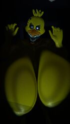 3d big_ass big_breasts big_tummy bimbo chica_(fnaf) five_nights_at_freddy's five_nights_at_freddy's_4 hyper_ass hyper_breasts nightmare_chica_(fnaf) selfupload solo vrchat vrchat_avatar wtf