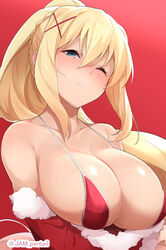 1girls big_breasts christmas darkness_(konosuba) female female_focus female_only jam_pentail jampen kono_subarashii_sekai_ni_shukufuku_wo! long_hair tagme