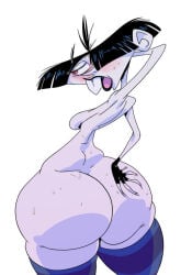betty_sourisnoir slb naked completely_nude small_breasts big_ass shortstack sweat buckteeth long_socks glove hand_on_hip