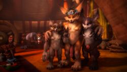 16:9 2025 3d_(artwork) 4k absurd_res anthro archmage-rykarr balls being_watched black_body black_fur blizzard_entertainment canid canine canis claws digital_media_(artwork) ear_piercing ear_ring erection eyewear fennec_fox flaccid flower flower_crown fox fur genitals gesture glasses green_eyes grey_body grey_fur group group_hug group_nudity hand_gesture hi_res hug hugging_another humanoid_genitalia humanoid_penis looking_at_another looking_at_viewer male male/male mammal masturbation multicolored_body multicolored_fur mythological_canine mythological_creature mythology nipples nude orange_body orange_fur pecs penis piercing plant purple_eyes red_eyes ring_piercing smile smiling_at_viewer standing striped_body stripes tail tongue tongue_out trio true_fox v_sign vulpera warcraft watermark wearing_glasses werecanid werecanine werecreature werewolf widescreen wolf worgen world_of_warcraft