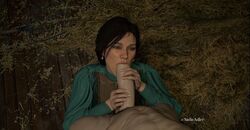 1girls 3d artist_request big_penis blowjob light-skinned_male mary_linton oral partial_male red_dead_redemption_(series) red_dead_redemption_2 rockstar_games tagme