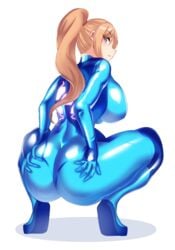 1girls ass ass_focus big_ass big_breasts bimbo blonde_hair blue_eyes bodysuit female grabbing_own_ass huge_breasts large_ass large_breasts long_hair metroid nintendo png ponytail samus_aran sideboob solo spread_ass squatting thick_ass thick_thighs thighs voluptuous volyz white_background zero_suit zero_suit_samus