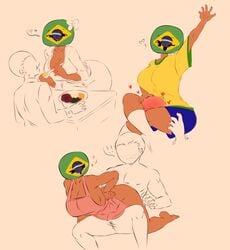 brazil_(countryhumans) brazilian_flag breasts countryhumans countryhumans_girl female flawsy latina