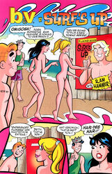 2girls archie_andrews archie_comics betty_and_veronica betty_cooper black_hair blonde_hair breasts female jughead_jones multiple_girls nude sak veronica_lodge yuri