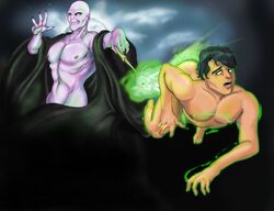 clothed_on_nude gay harry_james_potter harry_potter magic male male_only malesub multiple_boys multiple_males nude tagme tentacle tentacle_on_male voldemort wand yaoi